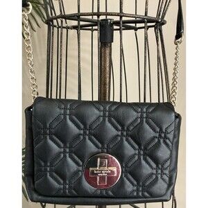 Kate Spade Astor Court Naomi Black Quilted Leather Crossbody Handbag